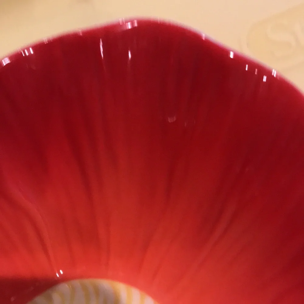 PIER 1 Bowls Red Yellow Flower Bowls Ice Cream Dishes Set of 2